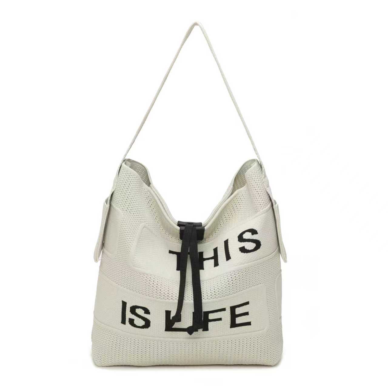 Borsa Casual Monospalla in Tessuto a Maglia Con Lettere Art.FF006