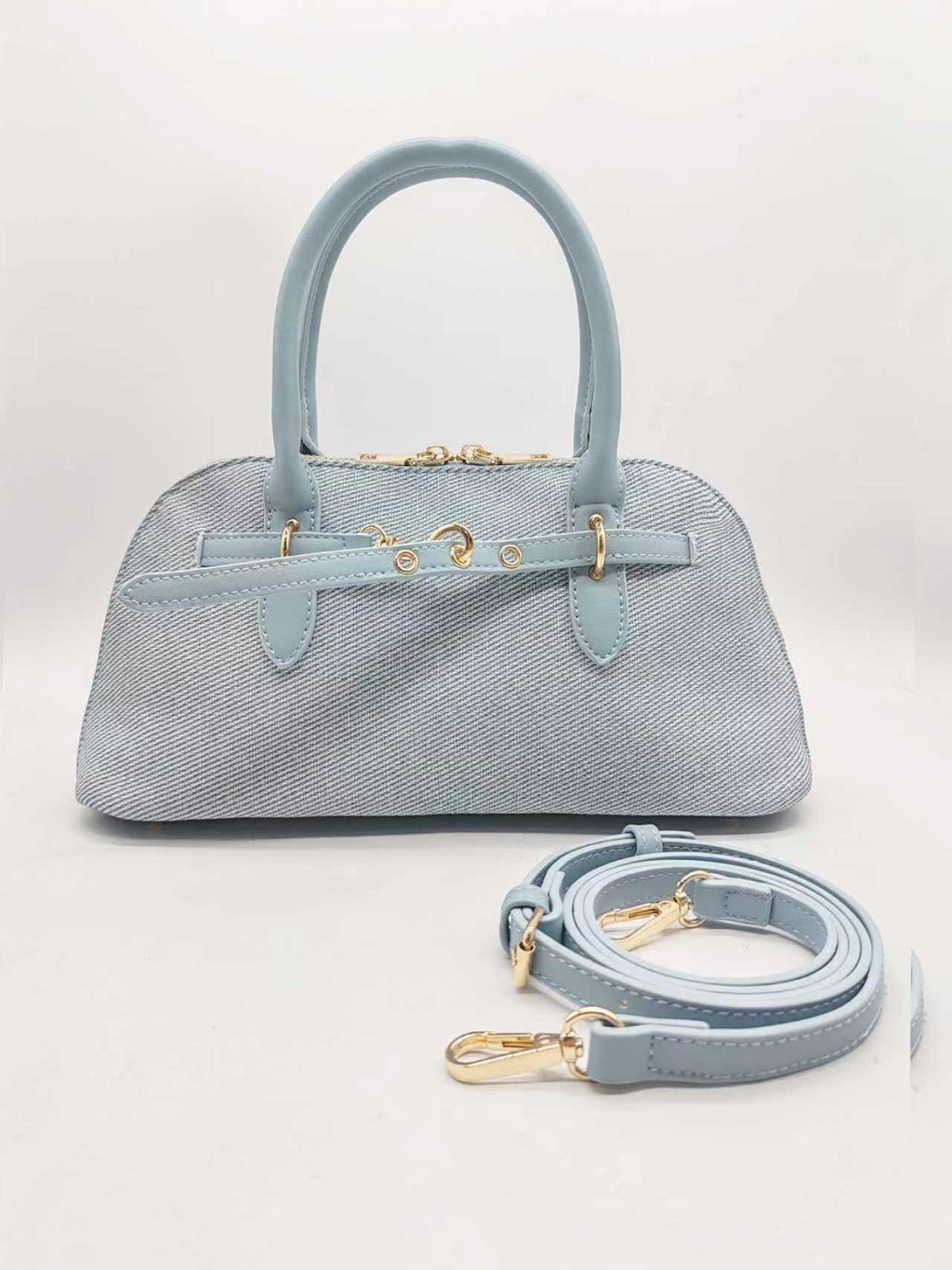 Borsa Casual Quotidiana a Mano con Decorazione Cintura Pu Motivo Tessuto Art.FF27458