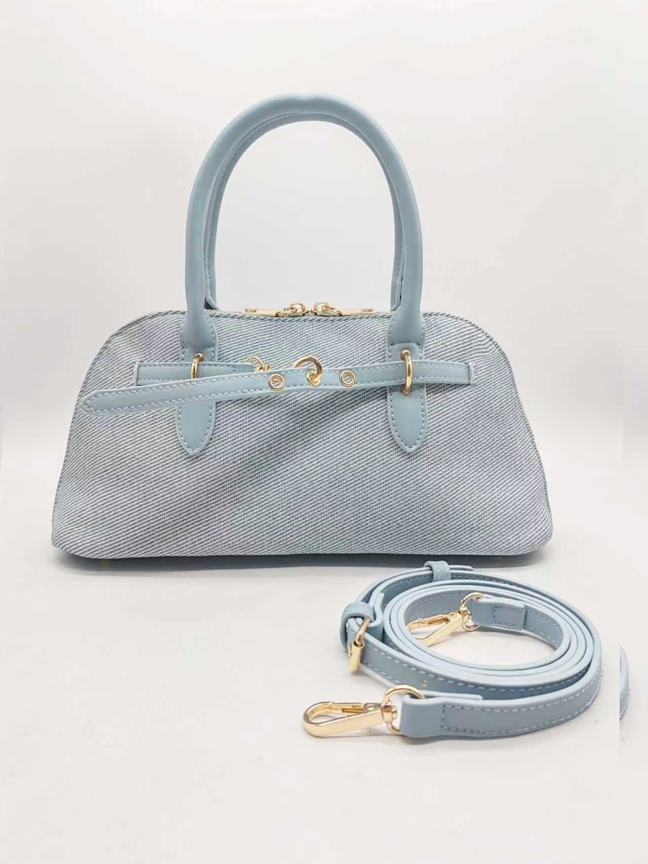 Borsa Casual Quotidiana a Mano con Decorazione Cintura Pu Motivo Tessuto Art.FF27458