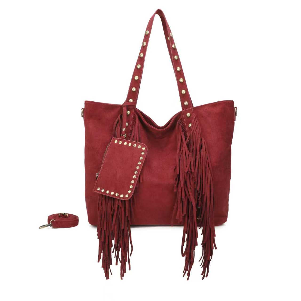 Borsa quotidiana casual con velluto e piccole tasche sul davanti Art.CE229