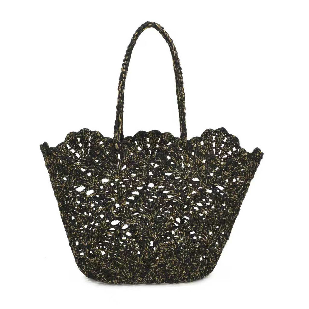 Borsa estiva giornaliera in maglia di lana con spalla fissa e tasca interna Art.C20015