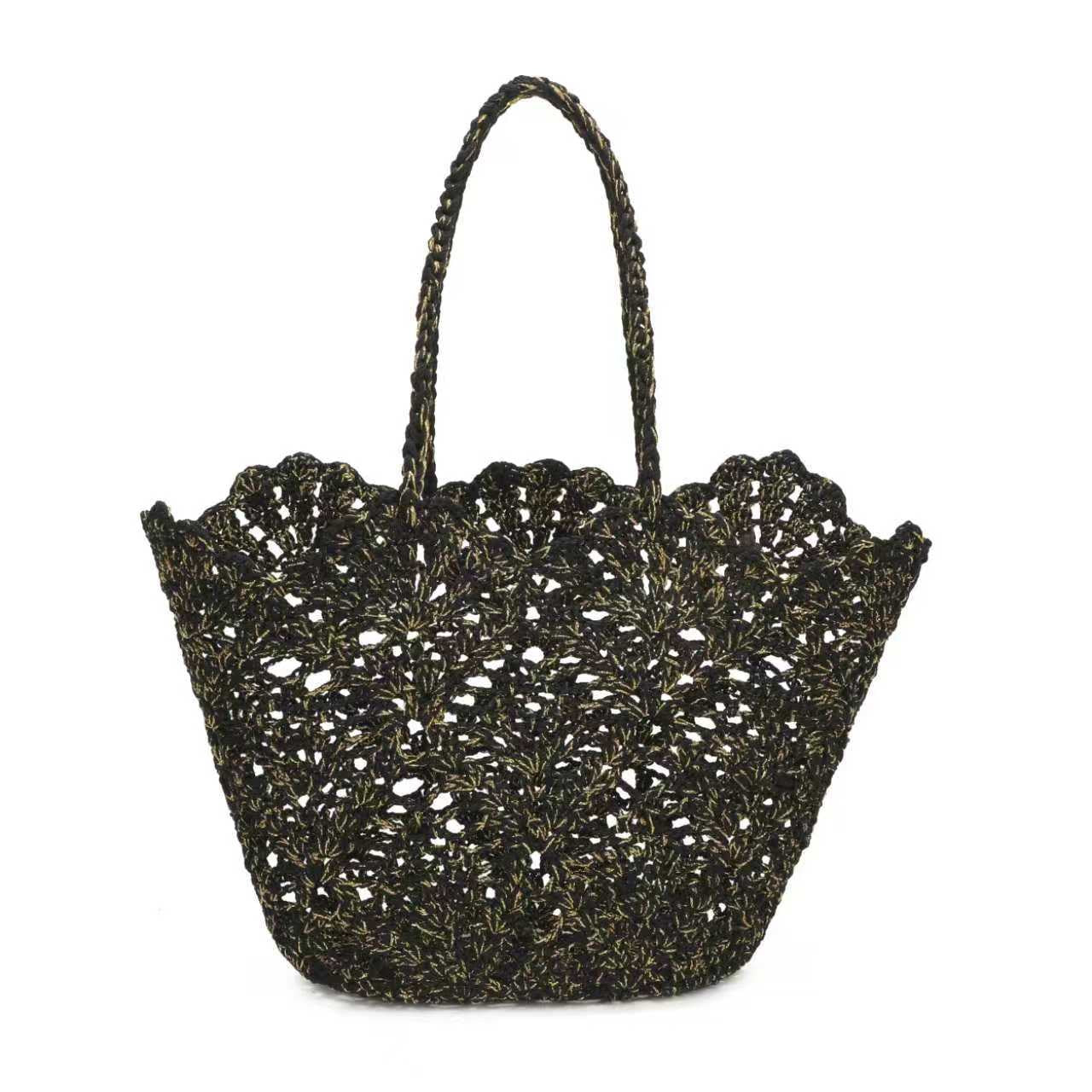Borsa estiva giornaliera in maglia di lana con spalla fissa e tasca interna Art.C20015