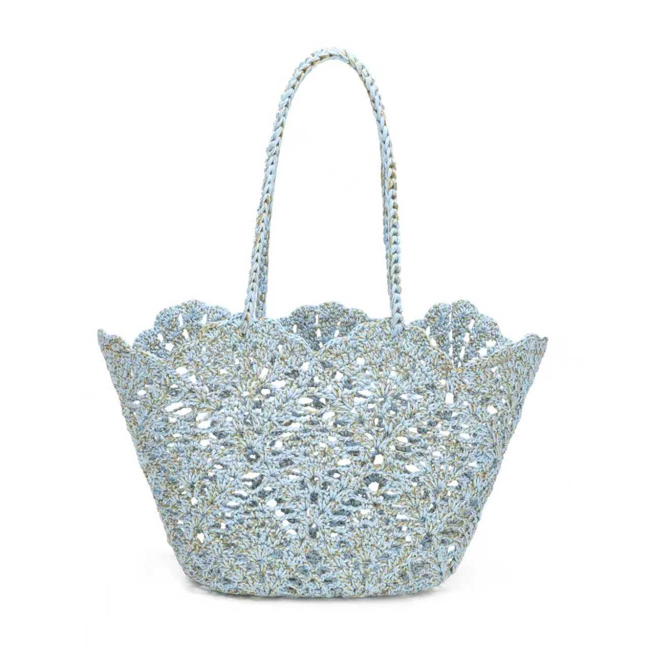 Borsa estiva giornaliera in maglia di lana con spalla fissa e tasca interna Art.C20015