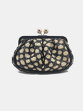 Borsa geometrica in paglia con clip, per cena, alla moda, Art.27478