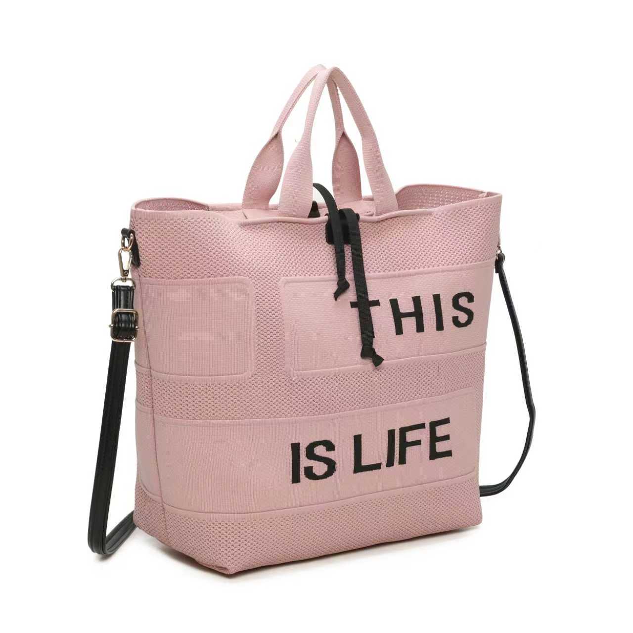Borsa Casual Monospalla in Tessuto a Maglia Con Lettere Art.FF2404