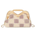 Borsa da Sera con Clip in Legno e Motivo Geometrico in Pizzo Art.CE259