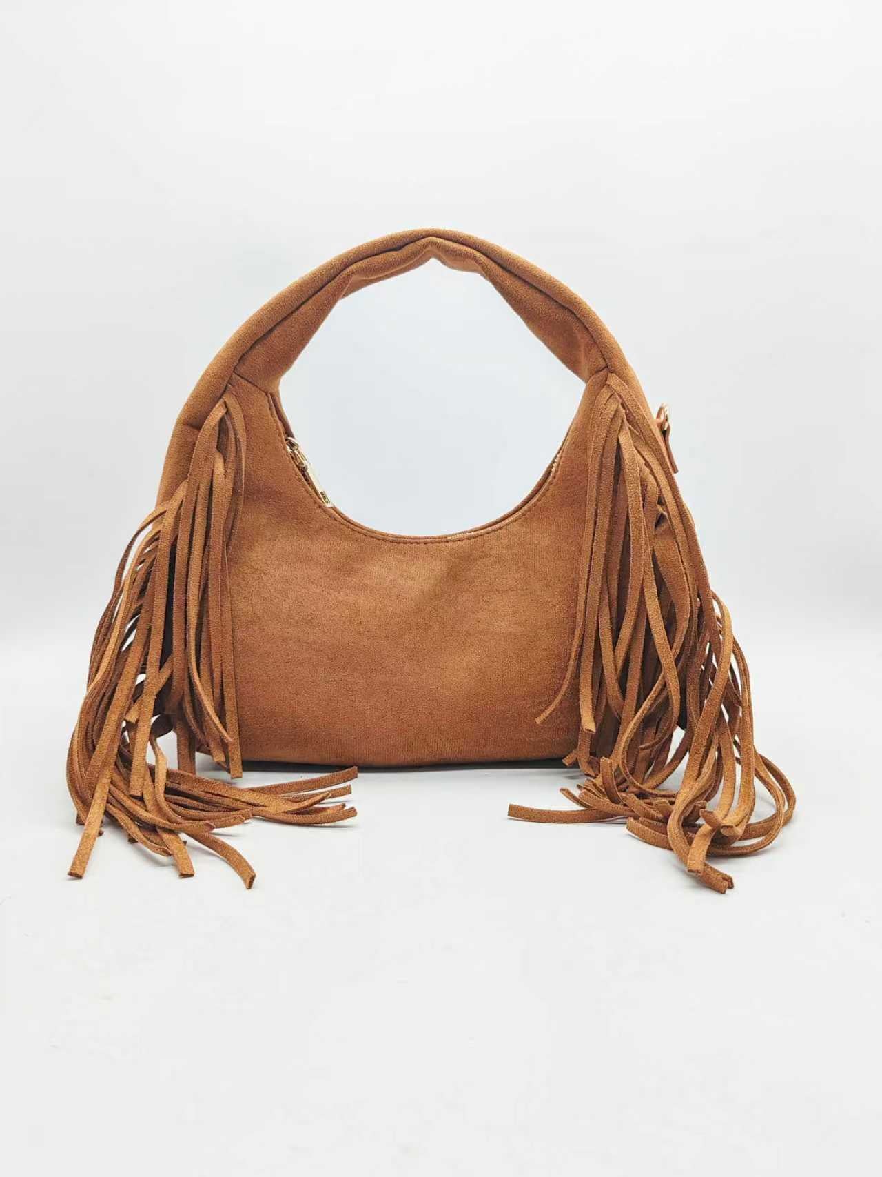 Borsa da Passeggio Quotidiana Casual in Camoscio con Baffi Art.FF27498