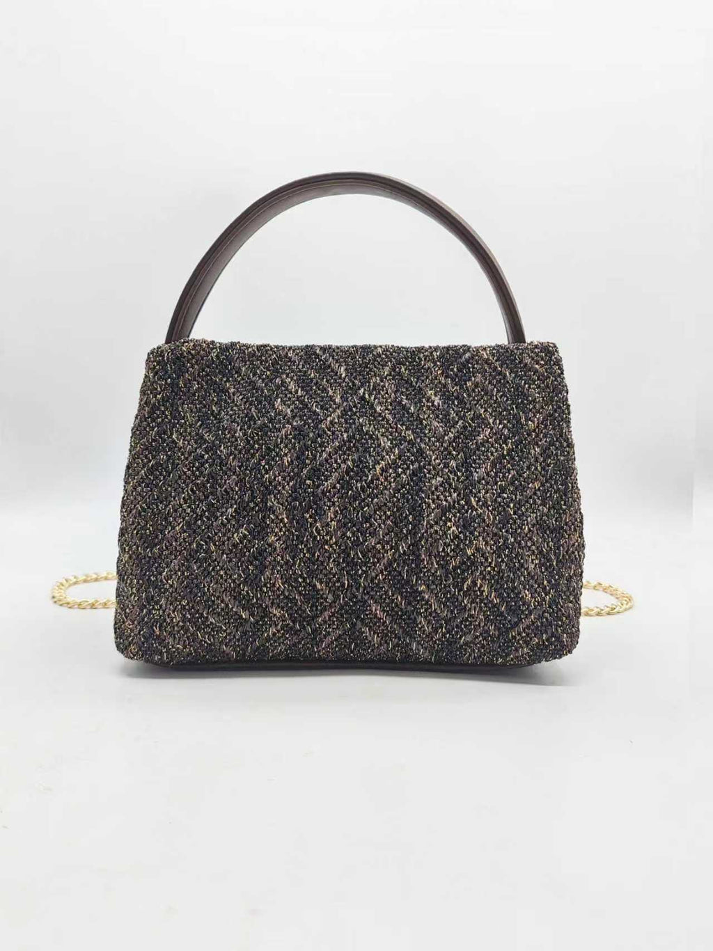 Borsa da sera a mano in maglia a filo dorato Art.FF27461