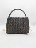 Borsa da sera a mano in maglia a filo dorato Art.FF27461