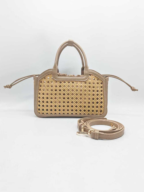 Borsa a mano da donna in bambù e PU con tasca interna per tutti i giorni Art.27482