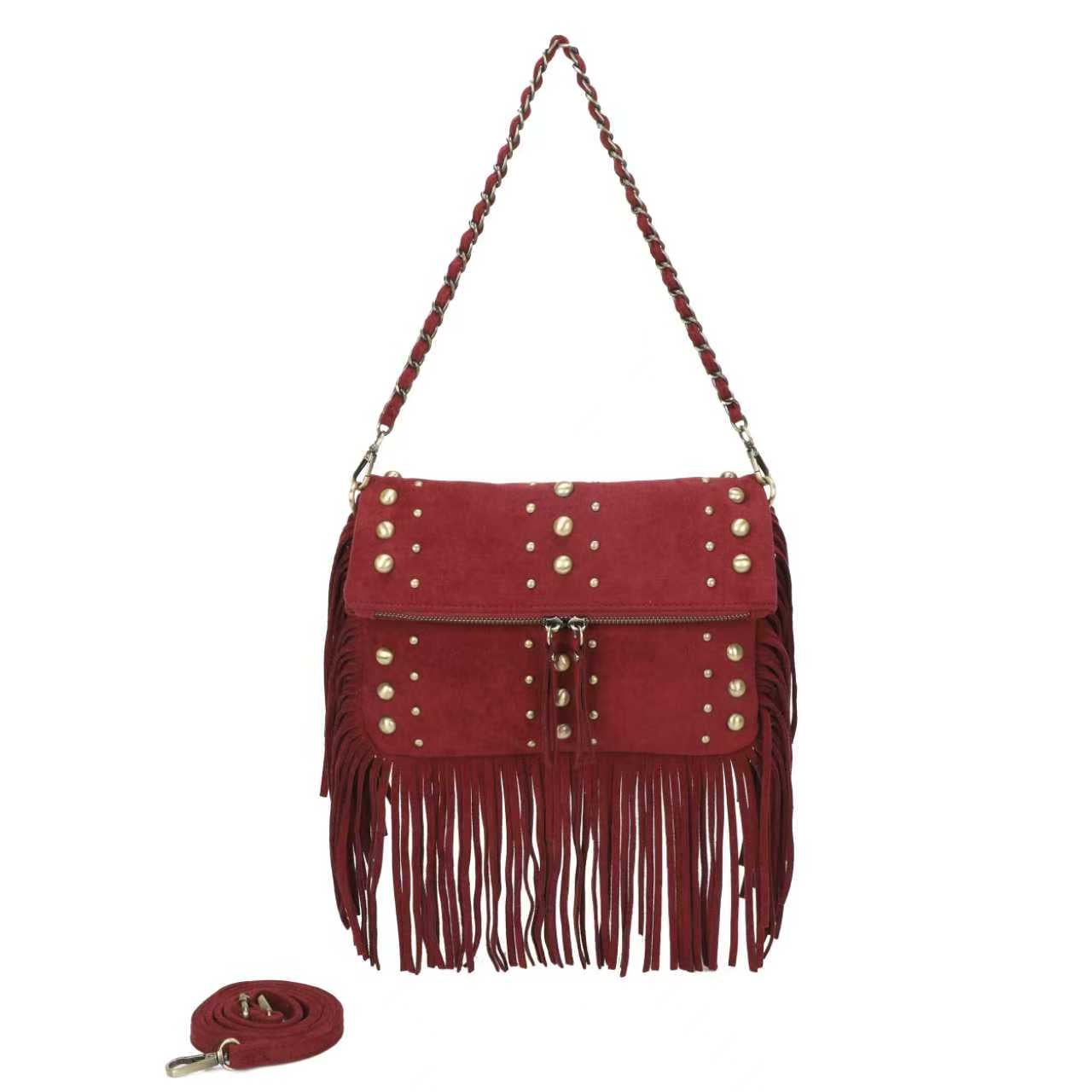 Borsa In Velluto Con Catenella In Ferro A Chiodo Sulla Barba Borsa Art.CE230