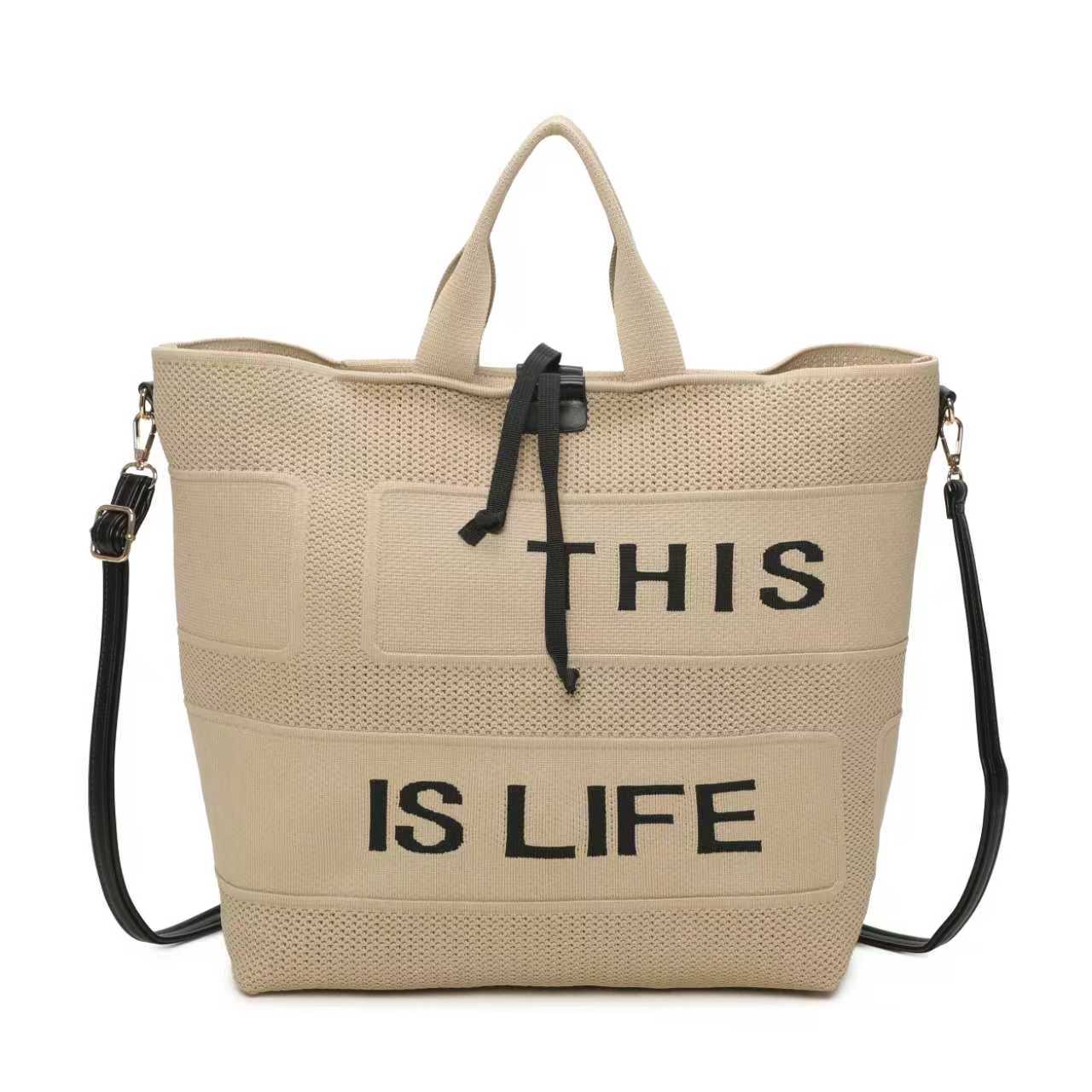 Borsa Casual Monospalla in Tessuto a Maglia Con Lettere Art.FF2404