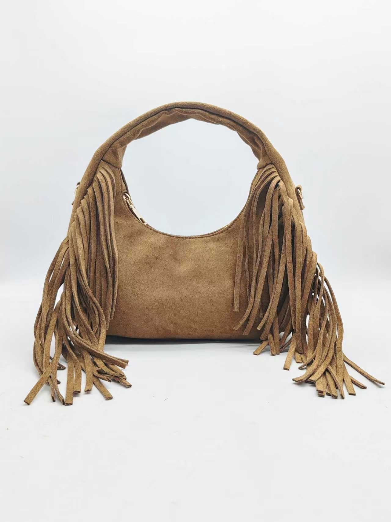 Borsa da Passeggio Quotidiana Casual in Camoscio con Baffi Art.FF27498