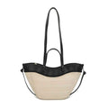 Materiale Paglia Materiale PU Borsa da Donna Alla Moda Doppia da Polso a Mano o Monospalla Art.CE261