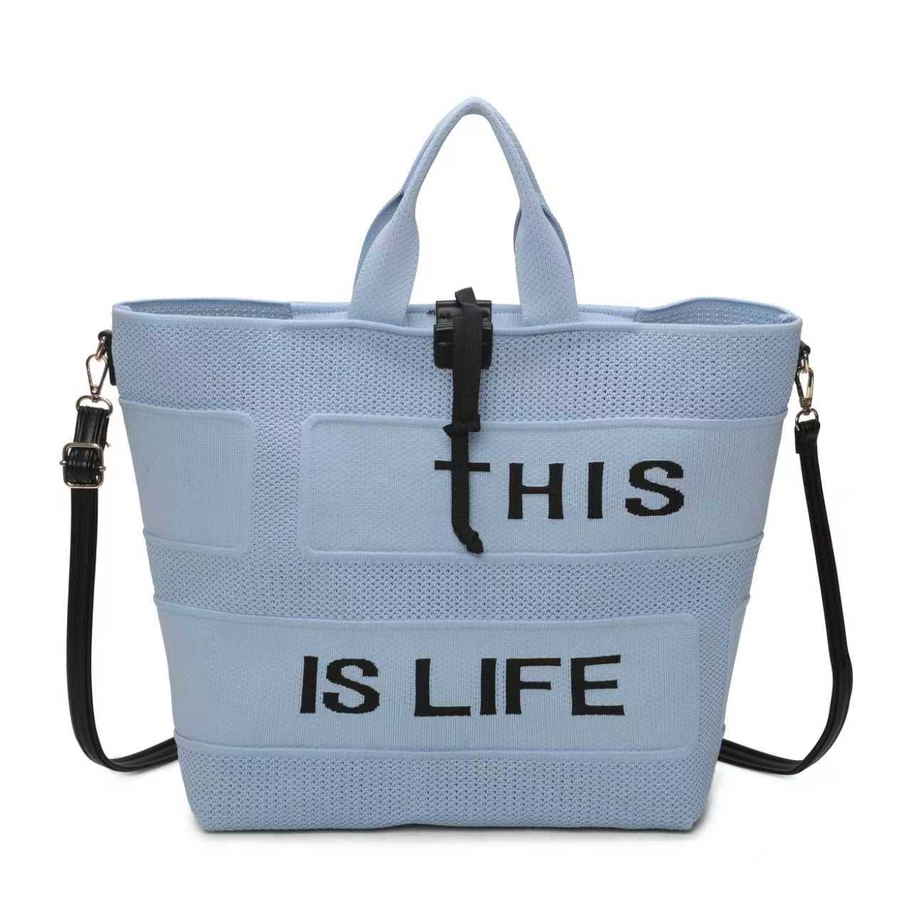 Borsa Casual Monospalla in Tessuto a Maglia Con Lettere Art.FF2404
