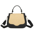 Borsa casual quotidiana in paglia e PU con tracolla larga e lunga Art.CE256