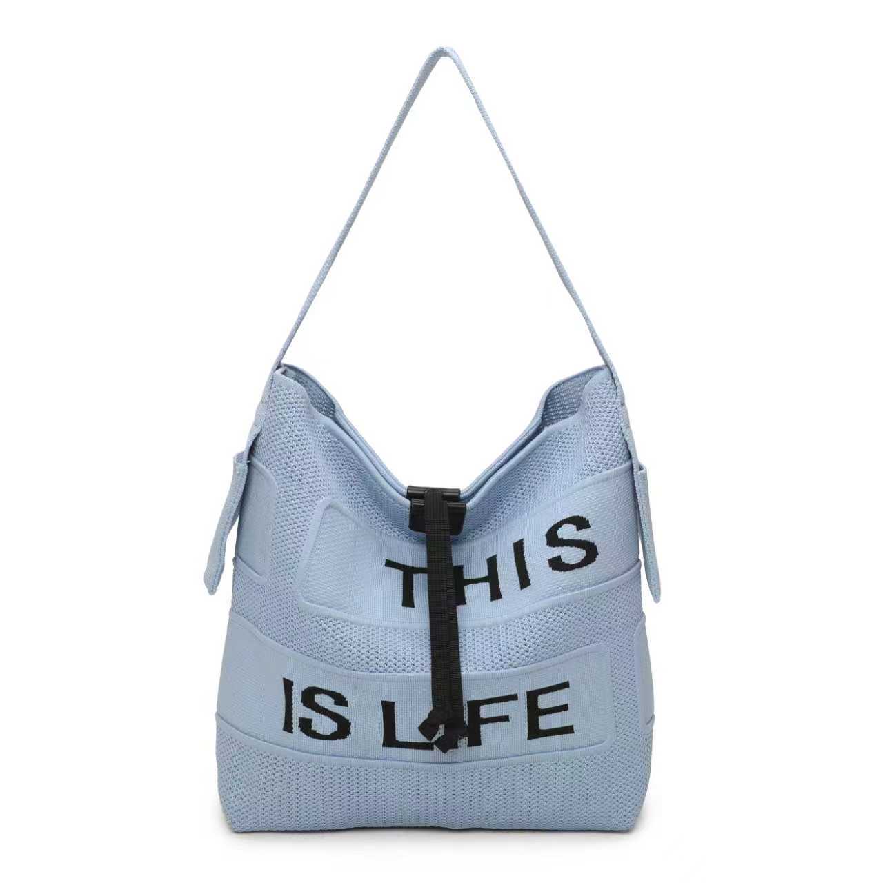 Borsa Casual Monospalla in Tessuto a Maglia Con Lettere Art.FF006