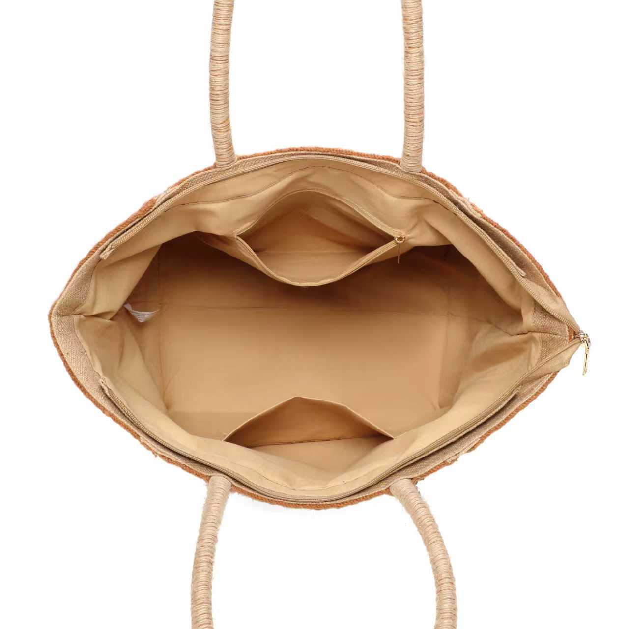 Borsa in juta ricamata di grandi dimensioni monospalla shopping quotidiano Art.CE267