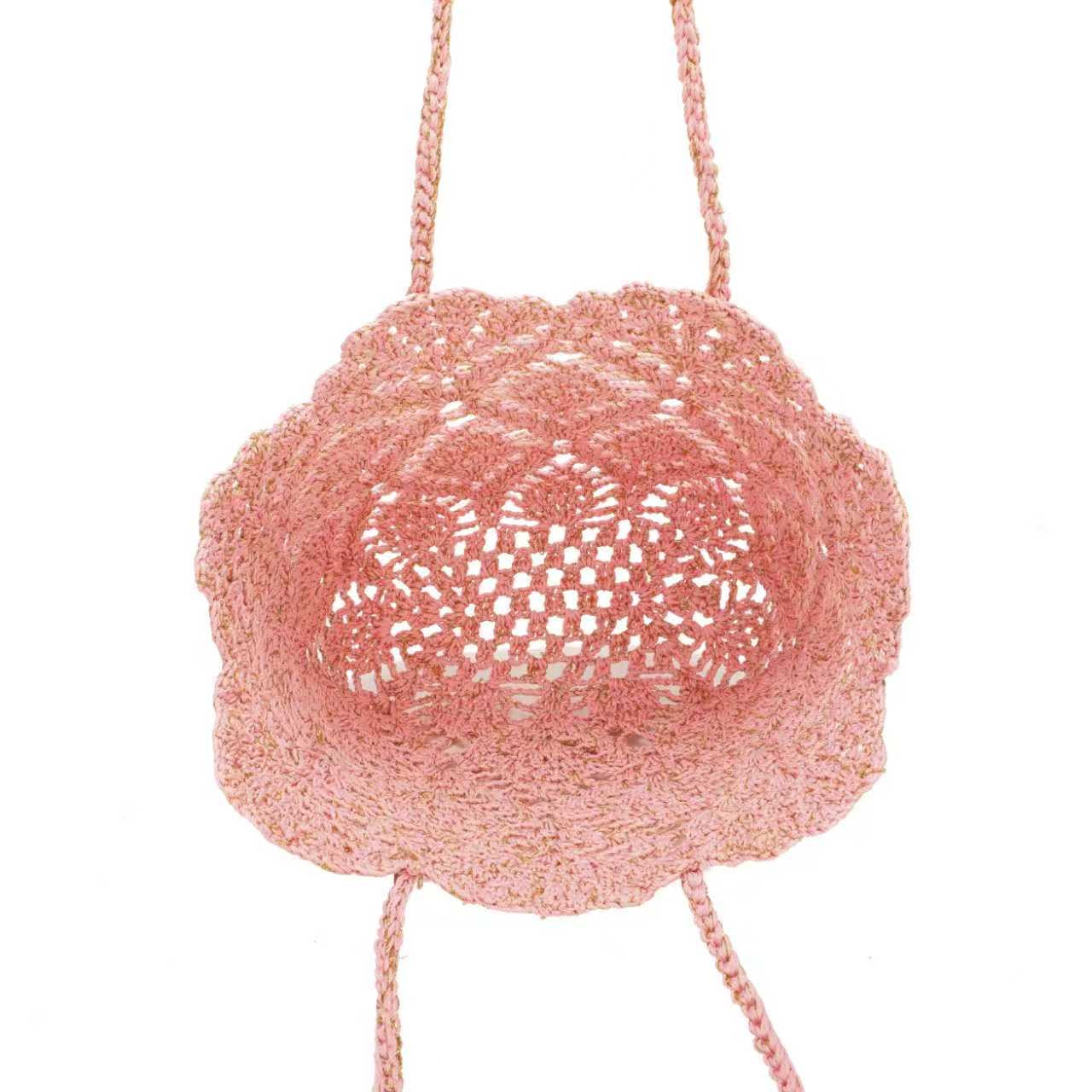 Borsa estiva giornaliera in maglia di lana con spalla fissa e tasca interna Art.C20015