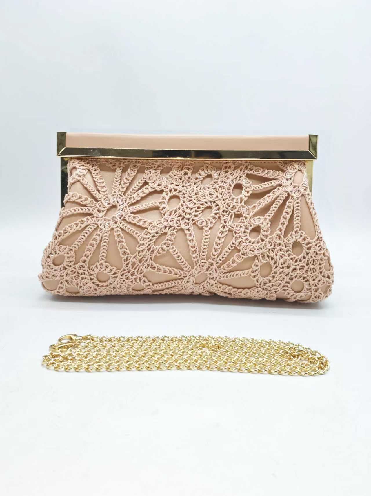 Pizzo con perline con clip per borsa elegante da sera Art.FF27489