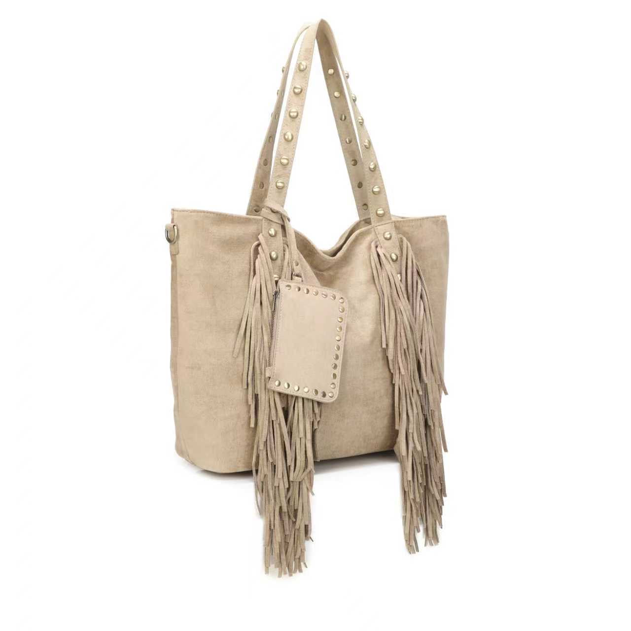 Borsa quotidiana casual con velluto e piccole tasche sul davanti Art.CE229