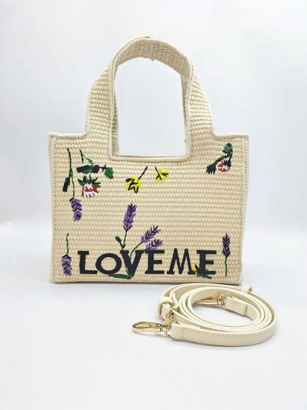 Borsa Casual di Moda da Giorno in Paglia Ricamata a Mano Art.FF27487