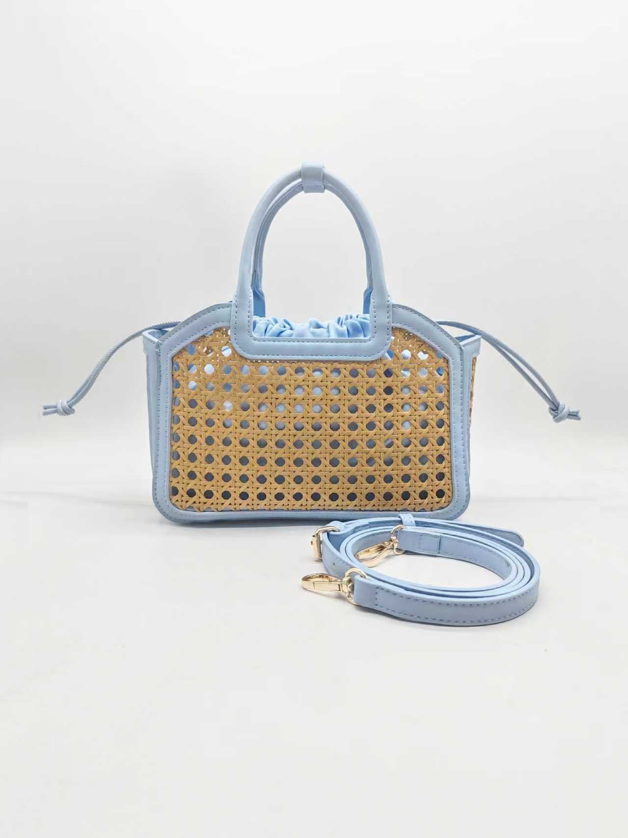 Borsa a mano da donna in bambù e PU con tasca interna per tutti i giorni Art.27482