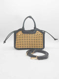 Borsa a mano da donna in bambù e PU con tasca interna per tutti i giorni Art.27482