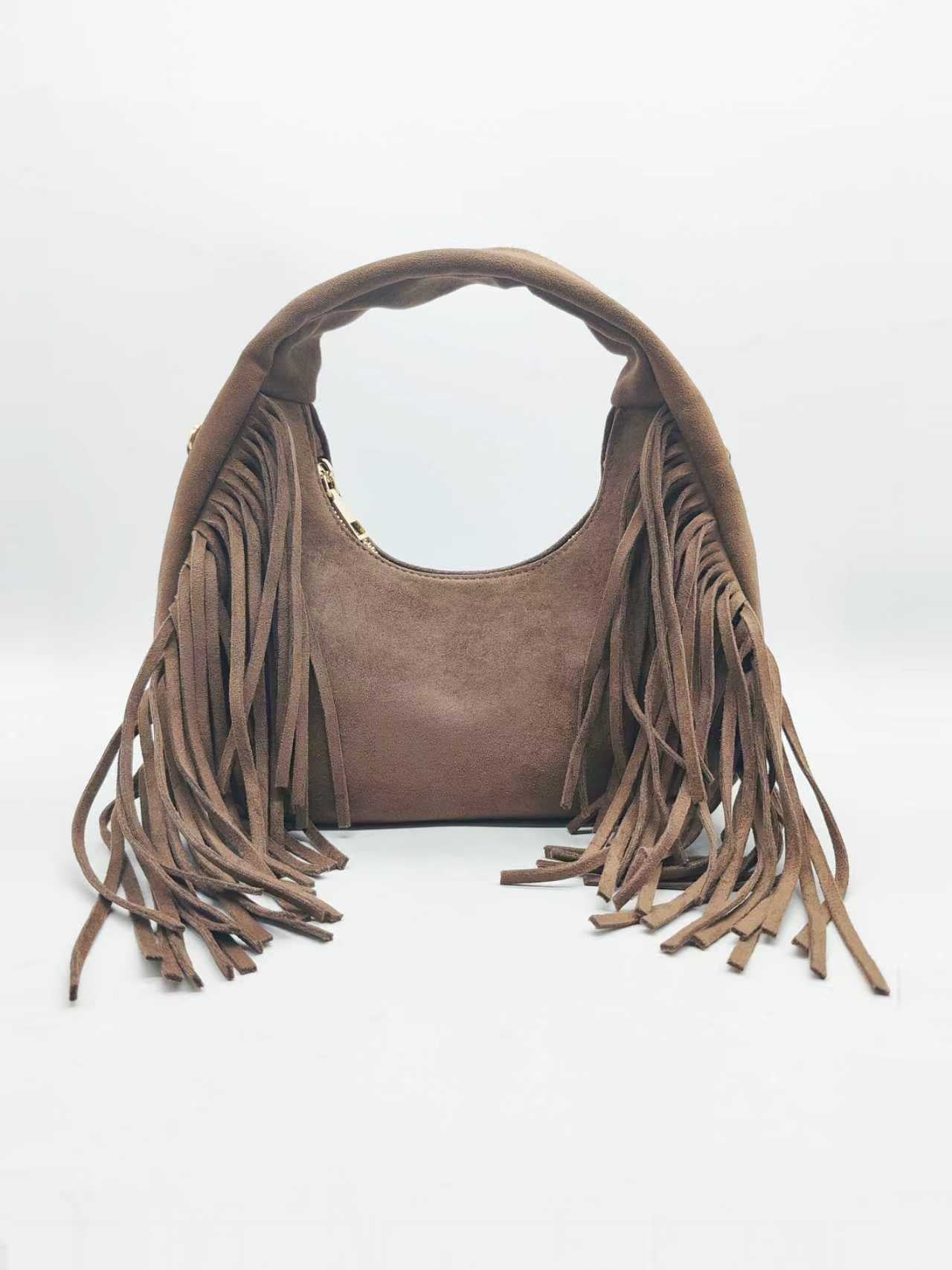 Borsa da Passeggio Quotidiana Casual in Camoscio con Baffi Art.FF27498