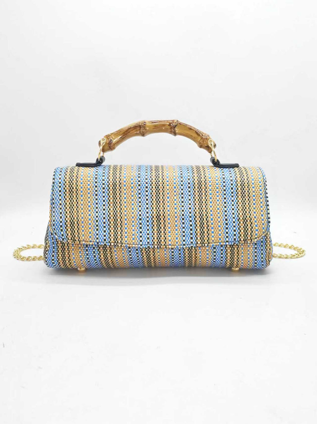 Borsa per festa estiva in legno di paglia da polso Art.FF27466