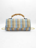 Borsa per festa estiva in legno di paglia da polso Art.FF27466
