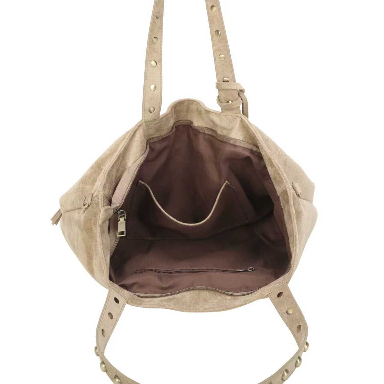 Borsa quotidiana casual con velluto e piccole tasche sul davanti Art.CE229