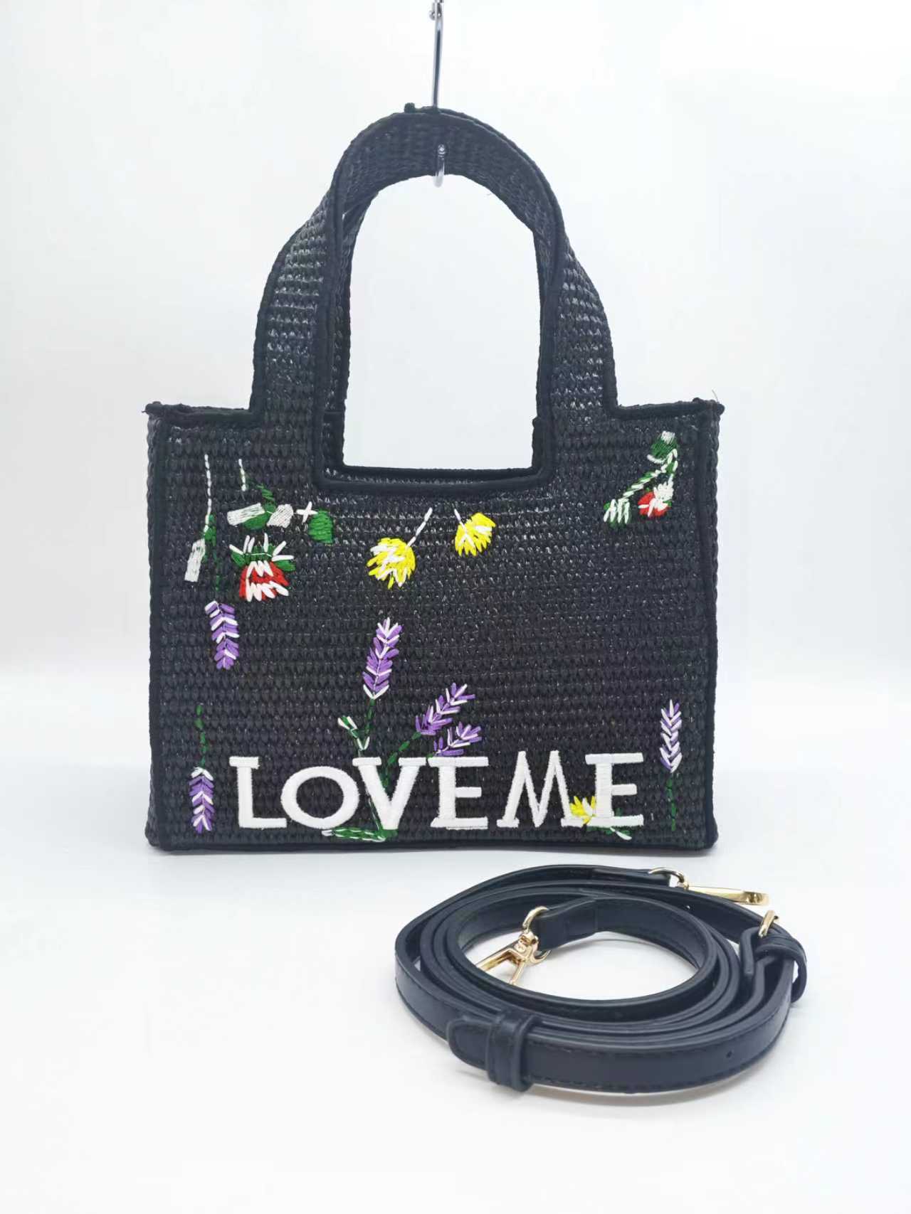 Borsa Casual di Moda da Giorno in Paglia Ricamata a Mano Art.FF27487