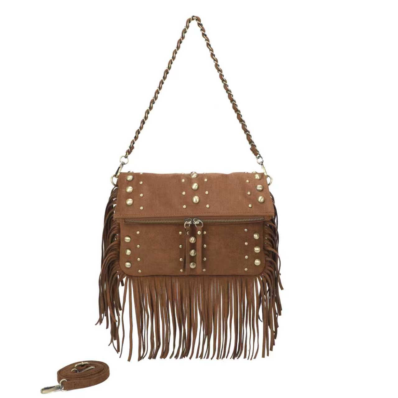 Borsa In Velluto Con Catenella In Ferro A Chiodo Sulla Barba Borsa Art.CE230