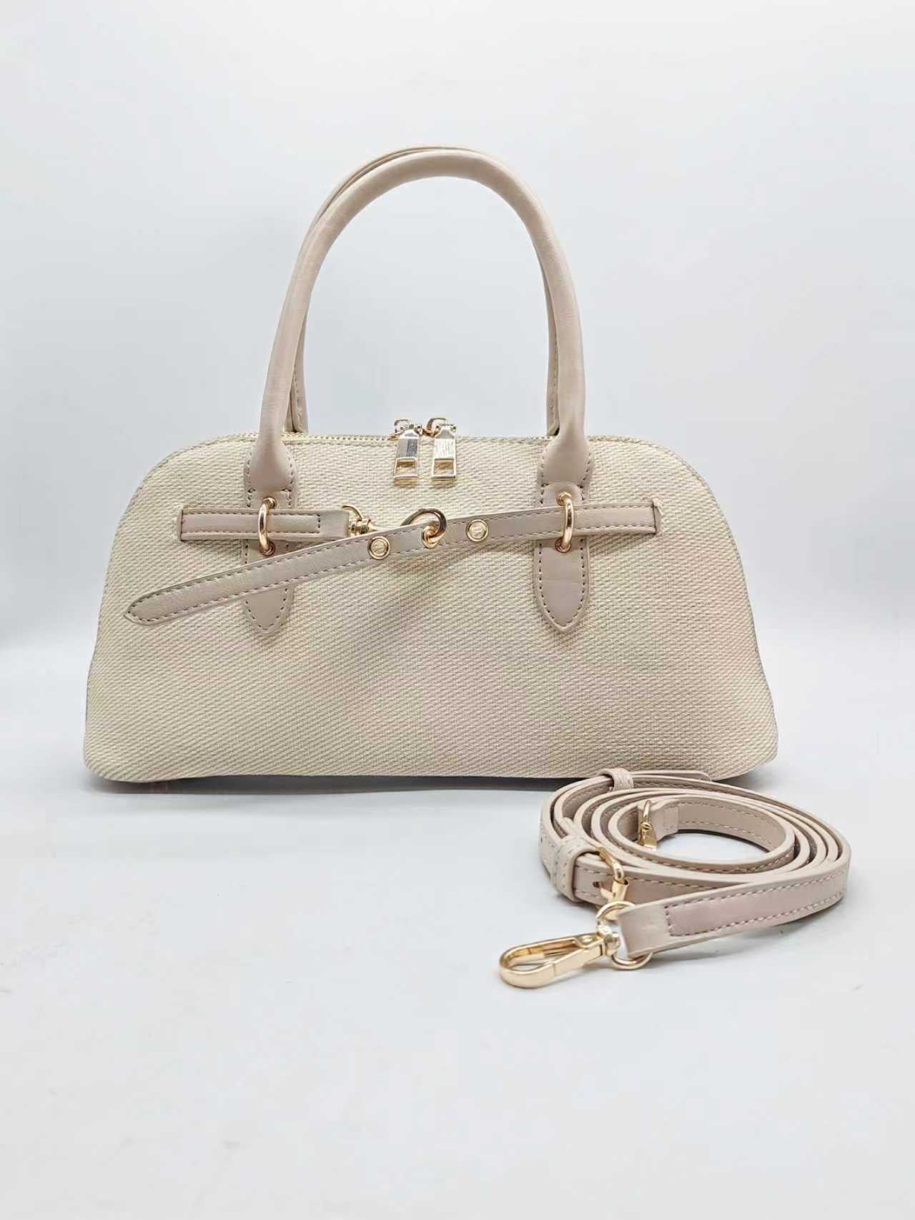 Borsa Casual Quotidiana a Mano con Decorazione Cintura Pu Motivo Tessuto Art.FF27458
