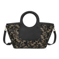 Borsa a mano grande in pizzo con materiale PU, per uso quotidiano e casual, Art. CE194